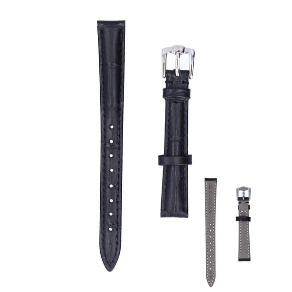 Urrem med spænde, udskiftning, unisex, reservedele, tilbehør, sort 12 mm / 0,47 tommer
