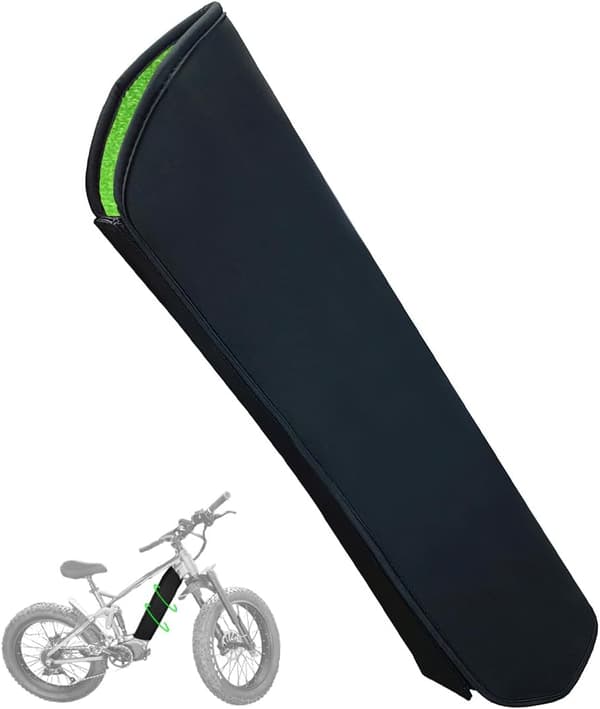 Vanntett E-sykkel Batterideksel Reflekterende Kuldebeskyttelse Isolasjonspose For Elektrisk Sykkel Oppbevaringsveske Grønn 36x42cm