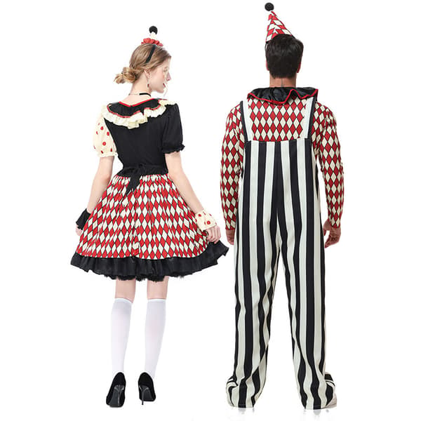 Kostumesæt til voksne: Cirkusklovn til Halloween og fest 26080 S