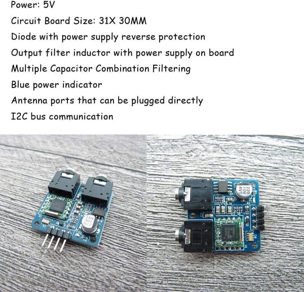 TEA5767 Stereo FM-radiomoduuli 76-108MHZ teleskooppiantennilla Arduinoon