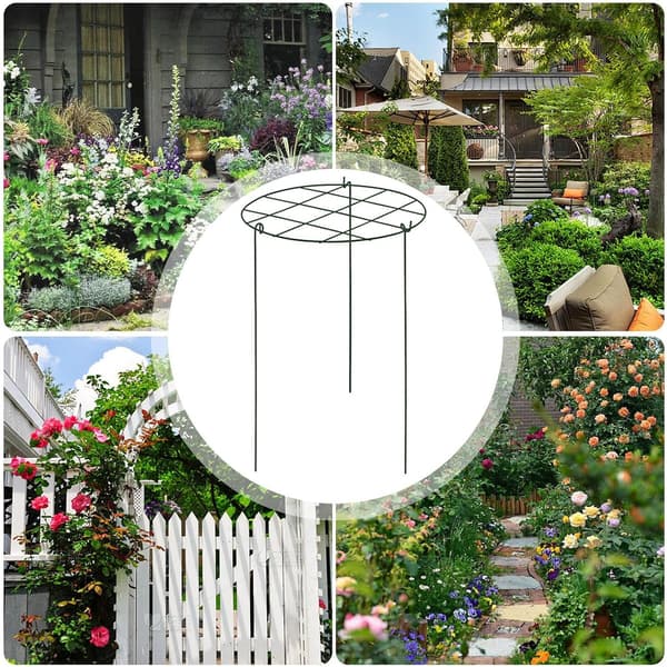Pionstöd, trädgårdsstöd för blommor | Starkt 4-växtstativ i trädgårds växthusodling