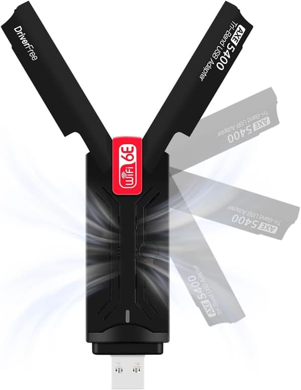 USB WiFi 6E -sovitin 5400 Mbps Nopea langaton verkkolaite PC-kannettavalle ja pöytäkoneelle