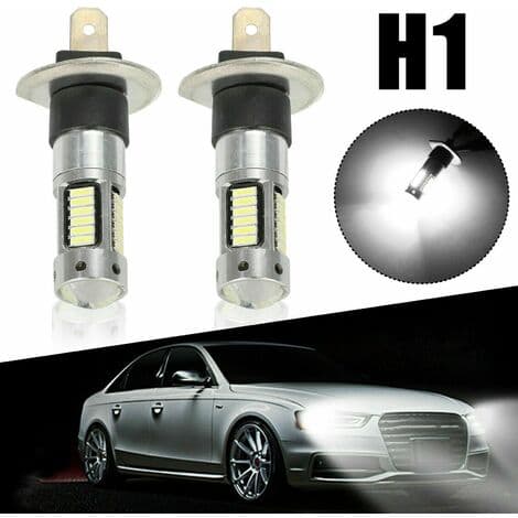 GHOST Nye 2x H1 LED Tåkelys/Frontlyskjørelyssett Fjernlys HID 6000K Xenon Hvit
