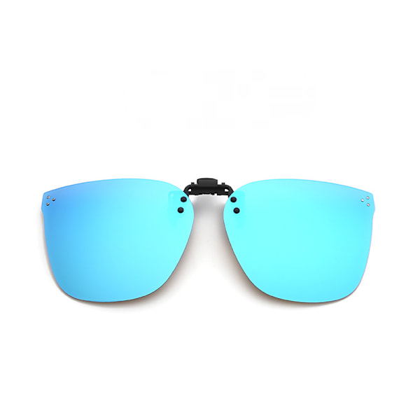Polariserede Clip-on Solbriller - Anti-Glare UV400 Beskyttelse Flip Op til Mænd Kvinder Kørsel Udendørs Sport - Blå