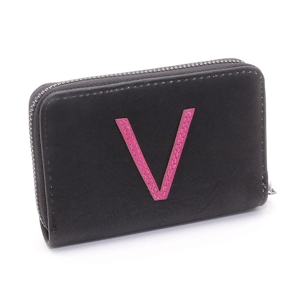 Damplånbok Zip Around Clutch Letter - Flera färger Svart Black Svart