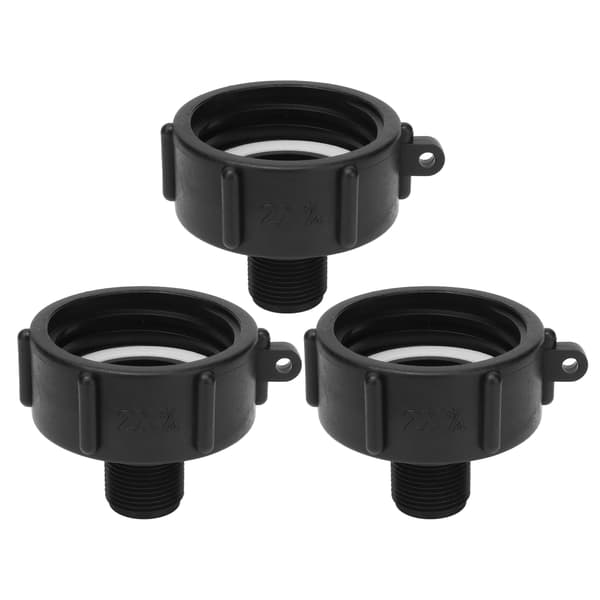 3 stk. IBC Tank Connector G3/4 Gevind ABS Plast Afløbsadapter Udskiftningsventil Fitting S60x6