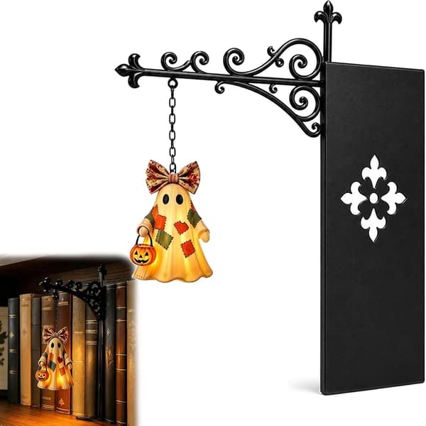 Book Lamp, Library Lantern Mini Bookshelf Lamp LED Bookshelf Lantern with Hanging Lantern, Warm Amber LED, Wireless, Slim Design Fits Between Books