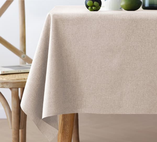 Duk 140x180 cm Vanntett Flekkbestandig Bomull Lin Rektangulær Bordduk for Spisestue Utendørsfest Bryllup