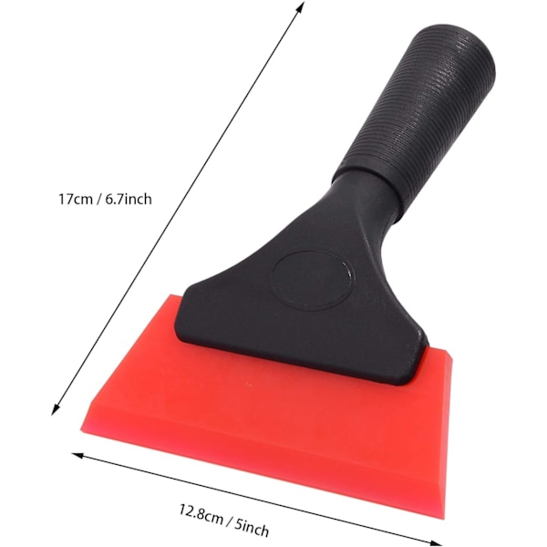 Liten gummiskrapa 5 tum röd fönstertoning skrapa, 1
