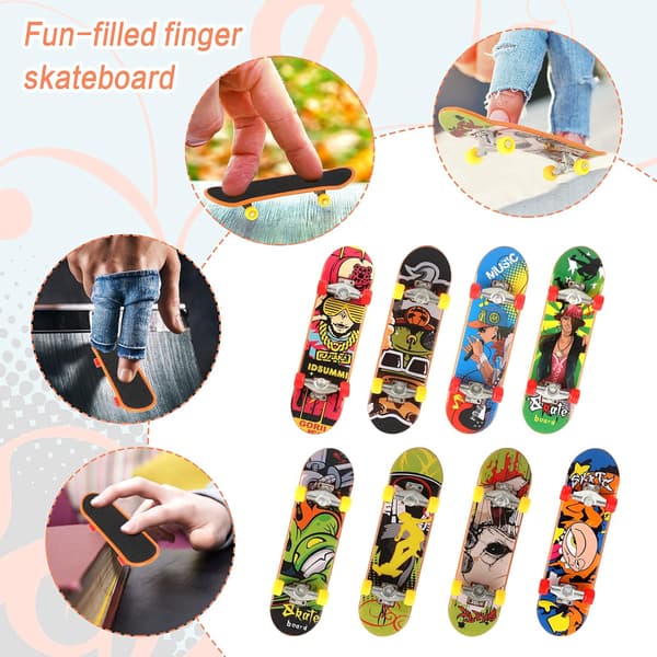 12 stk. Mini Fingerboards, Mini Skateboard Leker Dekk Lastebil
