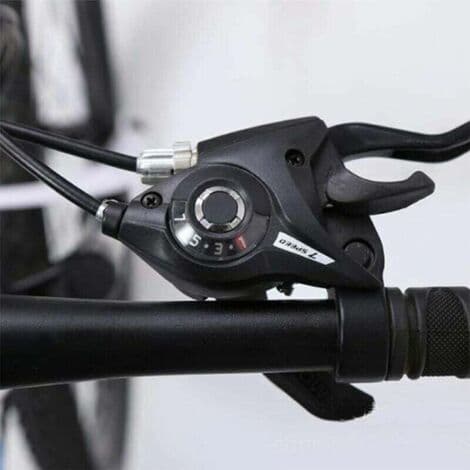 Cykelskifter, 3 x 7 skiftere til MTB, med bremsekabel og hastighedsindikator.