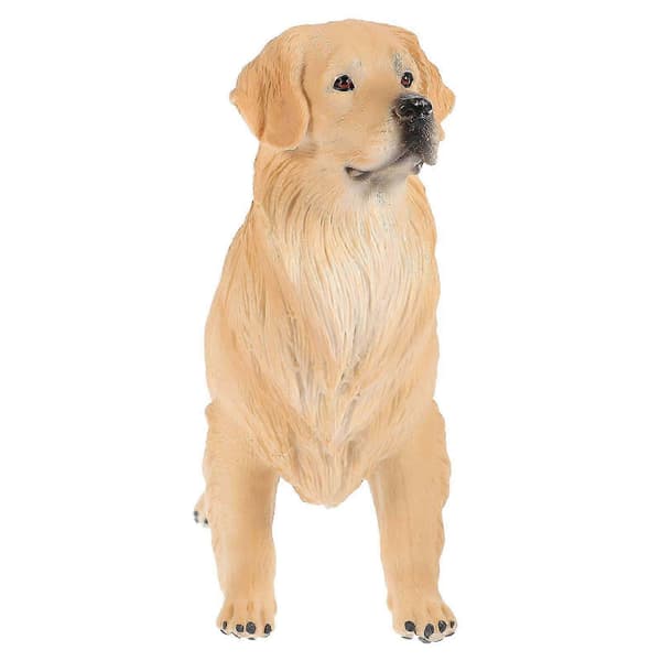 Babyleksak Golden Retriever Modell Leksak Barnpresent Beige 7,7X14,7X22,2CM Djuridentifiering 1-pack