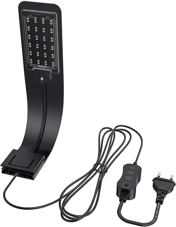Ultratank LED-lys til små akvarier, mini akvarielys, 10W (sort)
