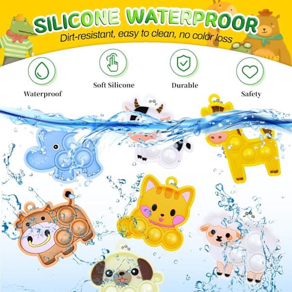 30 st Fidget Pop it Leksaker Set Kalasgåvor för Barn Fidget Leksaker Födelsedag Karneval Skatt Småbarn Leksaker Fidget Paket