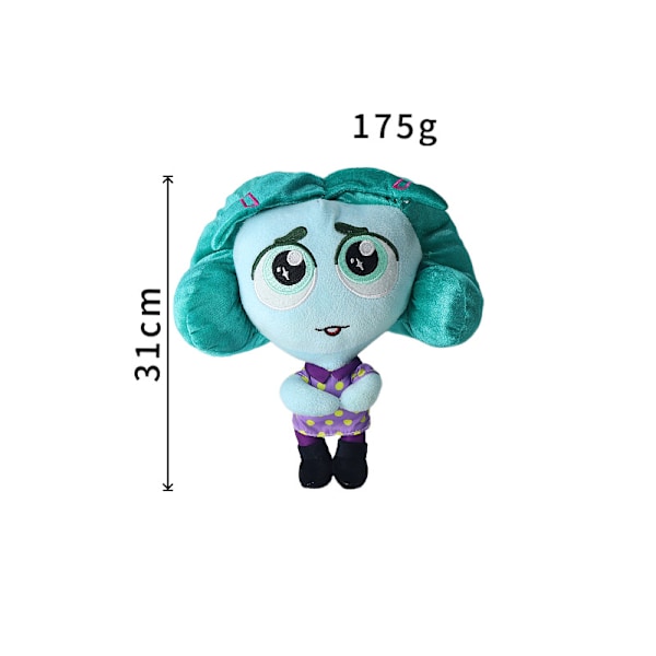 Ny Inside Out 2 mjukisdjur Inside Out Plyschleksak Docka Animation Periferi Blue hair girl OPP packaging