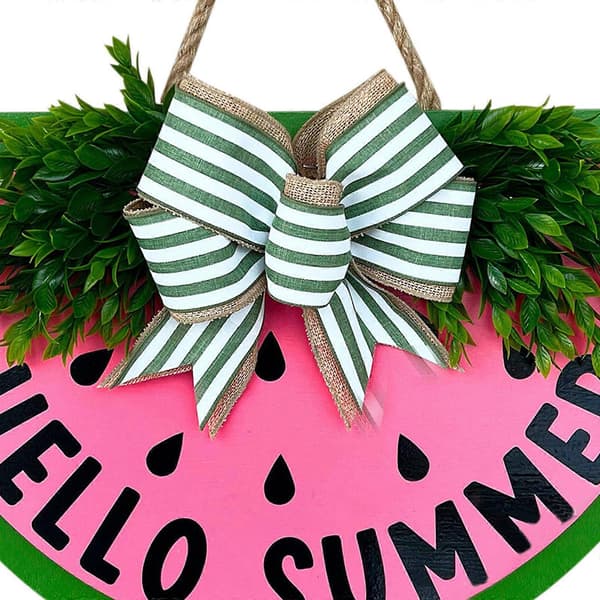 Sommar Välkommen Skylt Vattenmelon Formad Dörrhängande Dekoration