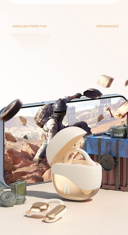 M62 Bluetooth trådløst headset: vanntett ørekrok, støyreduksjon, lang batteritid, høyhastighets Bluetooth 5.3 kjerne