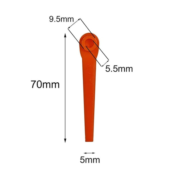 100-pakning - Trimmerkniver Gardena - Blader / Kniver til gresstrimmer – 70 mm