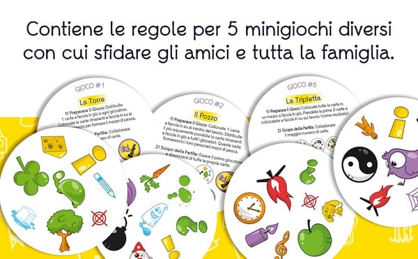 Asmodee 8231 Dobble Kids Kortspill - Italiensk språk, Alder 4-99