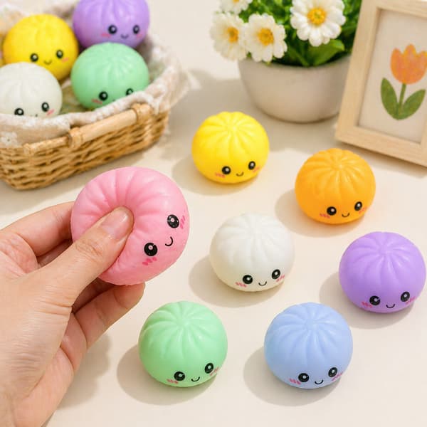 9-delad Mystery Bao Bao Nedräkningskalender – Squishy Simulerad Bulle Klämleksak Blind Box Set GJ863-005