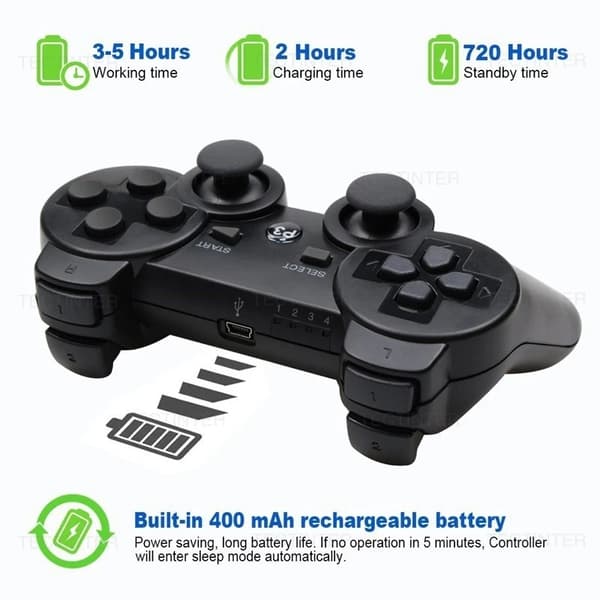 Trådløs kontroller - Kontroller for PS3-kompatibel 320 1-Pack