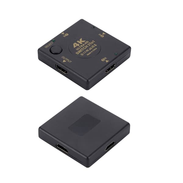 4K HDMI Switch Boks Velger 3 Inn 1 Ut Kvm o Ekstraktor