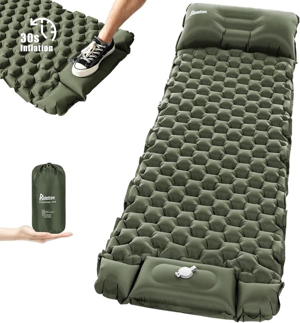 Ultralätt Campingmadrass Luftmadrass med Fotpump Campgr(FQ)
