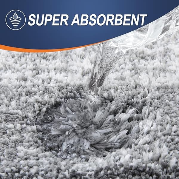Badeværelsesmåtter 24x16, Ekstra bløde absorberende mikrofiber bademåtter, gummibagside, hurtigtørrende, maskinvaskbar grå