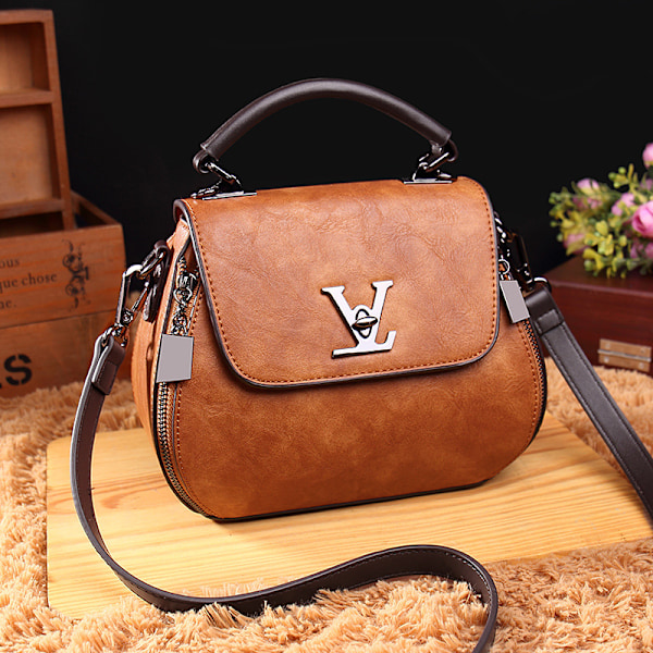 Väskor Läder Crossbody Axelväska Handväskor för Kvinnor Sadel