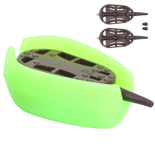 Fiske Inline Matare med Silikonform Set Miljöskydd Hållbart Verktyg (30g 40g Form)