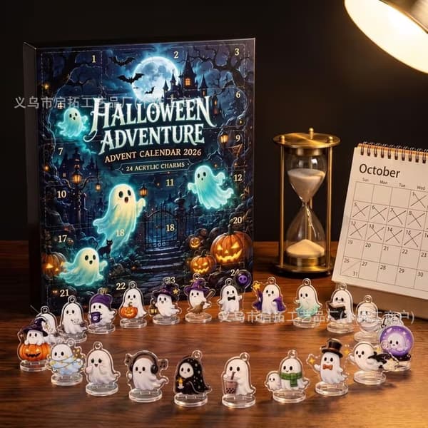 Havsglas Tomte Adventskalender 2026 – Liten Tomte Julnedräkning Stranger Things D