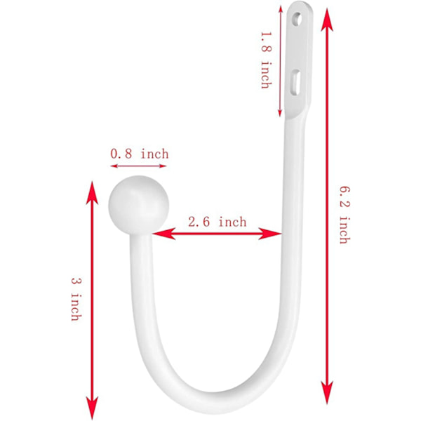2 kpl - 16 cm U-muotoisia verhokoukkuja, kiinteä verhojen säilytys, monipuoliset verhokoukut
