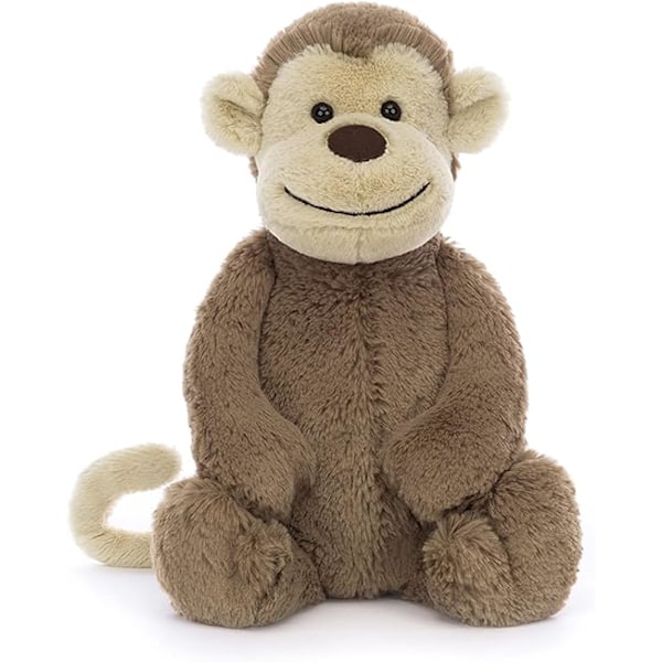 Jellycat - Teddybjørn - Bashful Monkey Smuk Baby Teddybjørn Egnet fra Fødslen - M