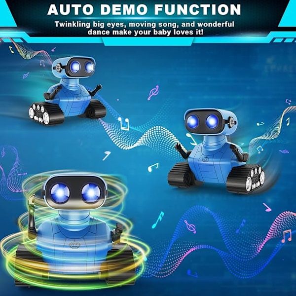 Oppladbar Emo Robot Leke med Dansetrinn & LED-Øyne, Fjernkontroll for Barn 5+