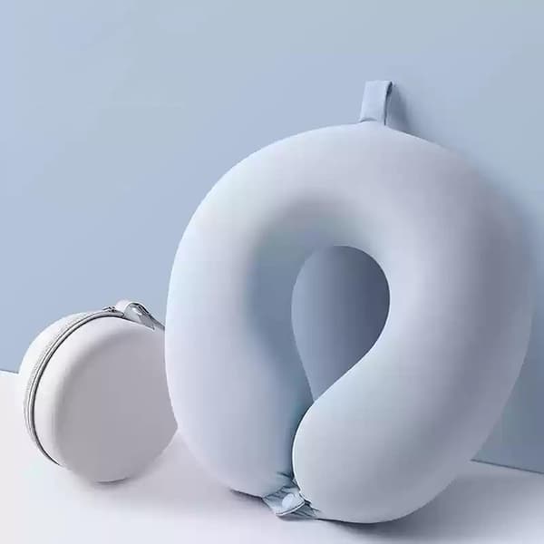 Rejsepude Memory Foam Nakkepude Støttepude Letvægts Hurtig Fold til Camping Sovende Pude