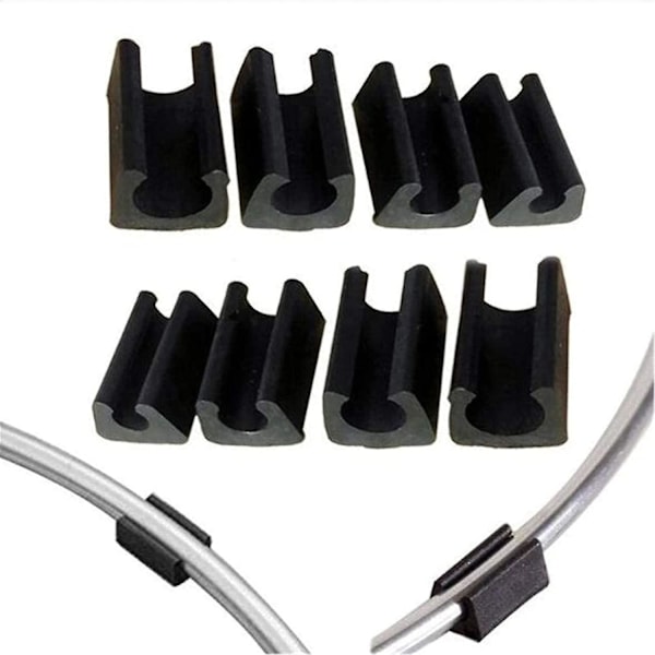 32 st Stolsbensskydd Rör Ändlock Buffertskydd Stoppar Möbelskydd U-formade Plaststolsben (10mm, Svart) Hao