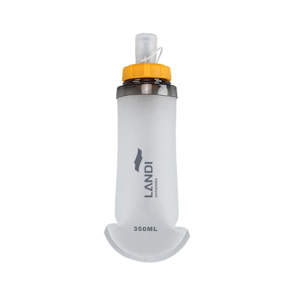 Ny utomhussport silikon mjuk vattenflaska hopfällbar löpning bergsklättring 350ML ficka bärbar vattenkopp orange color 350ML