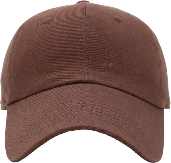 Justerbar bomulds baseballkasket med lav krone brown
