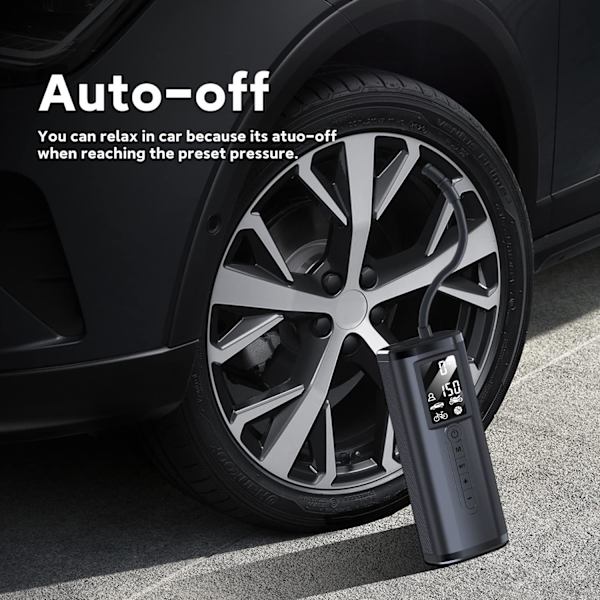 AP2-P Auton Rengaspumppu & Powerbank (2in1) 150PSI Mini Polkupyörän Pumppu
