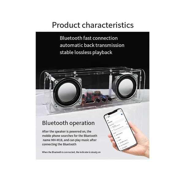 DIY Bluetooth Høyttaler Kit Elektronikk DIY Loddeprosjekter Øv Lodding Montering Diy Elektronisk