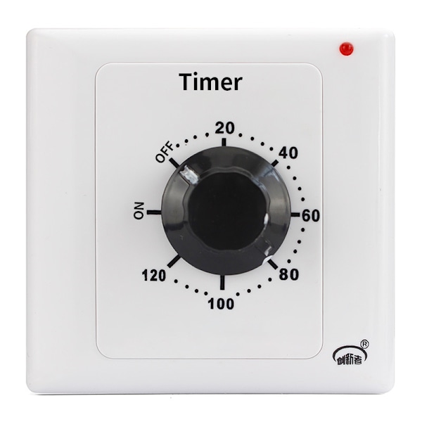120 Minutters Timer Switch, AC 220V 15A Intelligent Mekanisk Nedtællingstimer