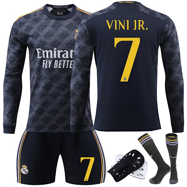 23-24 Real Madrid pitkähihainen jalkapallopaita nro 7 Vinicius 5 Bellingham 11 Rodrigo 7 Ronaldo paita setti C Ronaldo nro 7 sukat