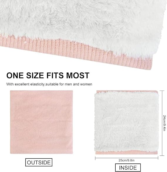 Varmt Vinterhalssæt Med 2 Vindtætte Unisex Grå Pink 25x24cm Til Mænd Kvinder