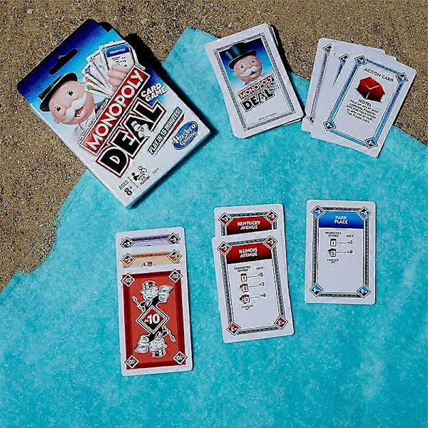 Original Hasbro Brädspel Roligt Party Kort Monopoly Deal Spel för Barn Vuxna Familjespel Reseportabel Leksaker för Barn Present E3113