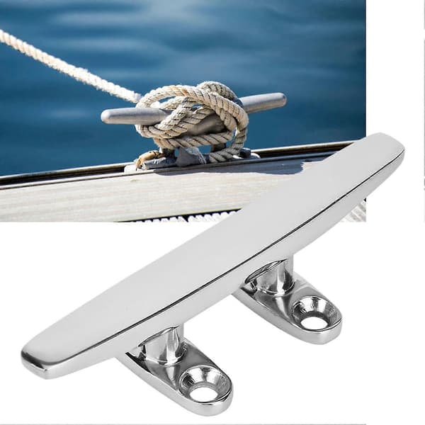 Båtklampe i rustfritt stål, speilpolert båtlampefeste, marinebase (4 tommer)