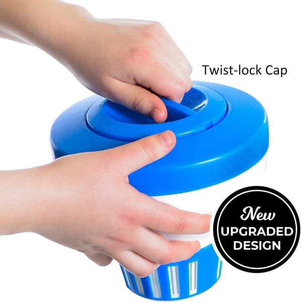 Flydende klordispenser Pool Spa Klor Brom Float 7 tommer Stor kapacitet Flydende klordispenserholder til 3 tommer kemikalier