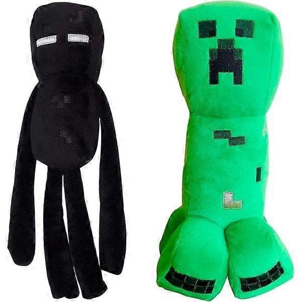 2 stk. Creeper og Enderman - Plysjleker