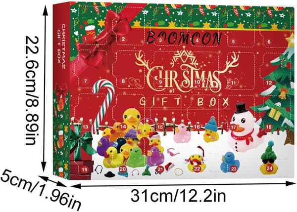 Julekalender Nedtelling 24 Dager Adventskalender Med Overraskelsesleker Badeleker Gøy Ender For Barn Julegave