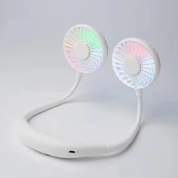 Halsventilator - Genopladelig Halsventilator Bærbar Ventilator med Halsrem 3300mah white