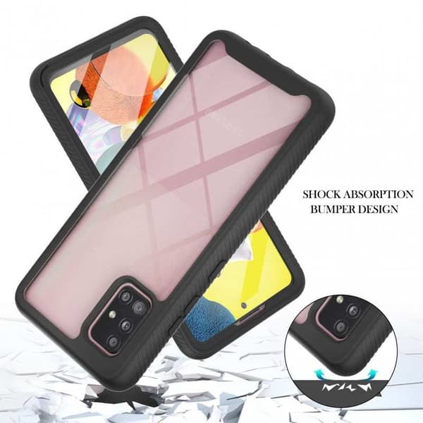 Samsung A51 Fuld Dækning Premium 3D Cover ThreeSixty Transparent Transparent